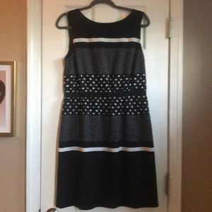 Loft Black and White Dress